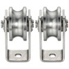 Pulley with 2 Ball Bearings, Stainless Steel Rope Pulley for