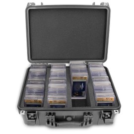 CASEMATIX Graded Card Case Pro Edition Compatible with 120+ BGS PSA Graded Sports Trading Cards, Waterproof Graded Slab Trading Card Box with Precision Cut Graded Card Storage Box Foam Dividers