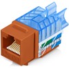 Everest Media Solutions 45° Angled CAT5e Keystone Jack in Orange