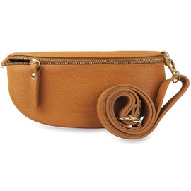 Frentree® Women's Genuine Leather Shoulder Bag, Made in Italy, Crossbody Bag, Shoulder Bag