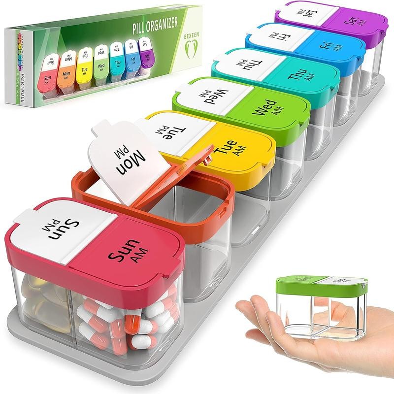 Bexeen XXL Pill Organizer That Holds EVERYTHING! Convenient, Portable &