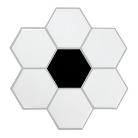 RoomMates TIL4987FLT Black and White Large Hexagon Sticktile