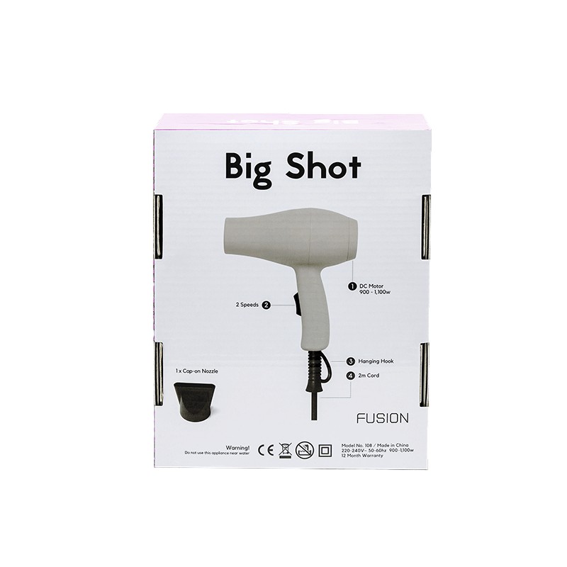Fusion Big Shot Travel Kool Grey Dryer 1100 watts