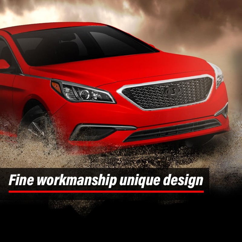 Front Upper Grille, Fit Hyundai Sonata 2015 2016 2017 W/o