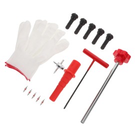 Sosoport 1 Set Valve Stem Repair Tool Kit Multifunctional Installation and Removal Tools for Cars Motorcycles and Bicycles Compact Durable for Tire Leaks