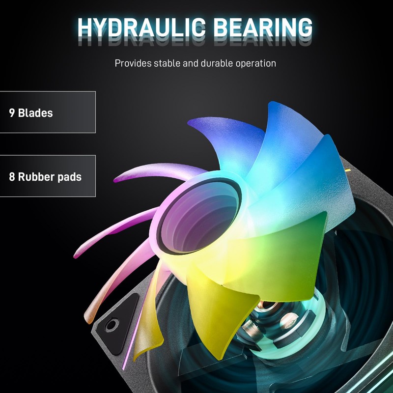 DARKROCK F120-3 in 1 120 mm Infinite Mirror Design Case