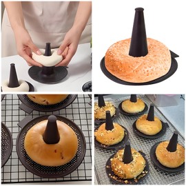 HUIKANGSHENG 3 Piece Donut Mold for Baking,Silicone Donut mold,Non-Stick Silicone Donut Pans for Bagels and Doughnuts