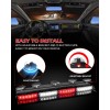 Emergency Dash Strobe Lights 2x16.8 Inch Red White Safety Flashing