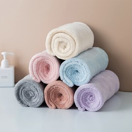 PACKOVE Fast Drying Hair Towel Wrap Absorbent Coral Hair Drying Cap for Quick Moisture Absorption for Curly Thick Hair Soft and Comfortable Design Pink