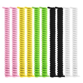 NICENEEDED 5 Pair Elastic Shoe Laces, No Tie Curly Tieless Shoelaces for Sneakers 5 Colors, Size Fits All Adults Shoe Accessories Stretch Tieless Shoelaces for Men Women