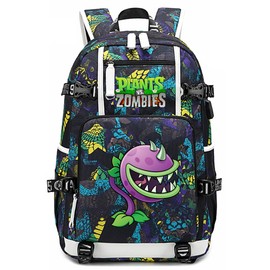 ISaikoy Game Plants vs. Zombies Backpack Shoulder Bag Bookbag School Bag Daypack Satchel Laptop Bag Color Blue21