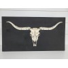 Knotty Oar Wood Shop Longhorn Skull Hidden Gun Storage Safe
