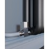 London Taps Square Straight Radiator Valve, Standard 15mm Connection, Chrome