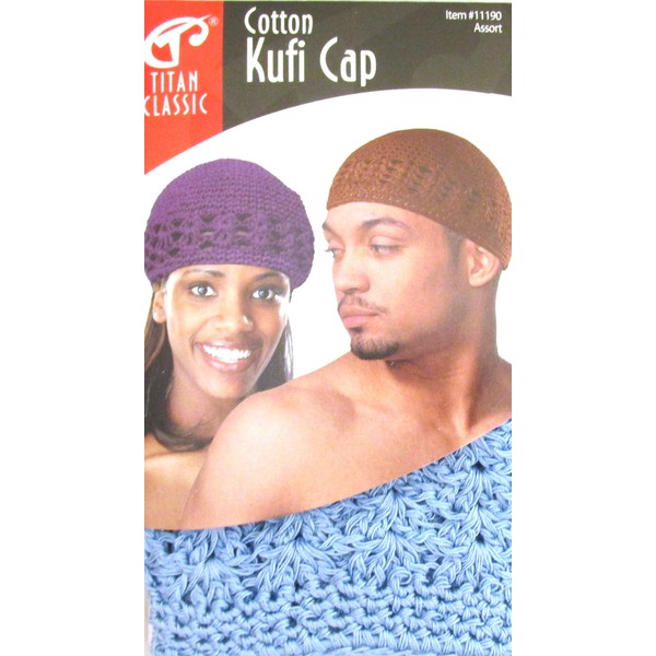 Titan Classic Cotton Kufi Cap #11190 Sky Blue, ultra stretch, fits all size, one size, stretchable