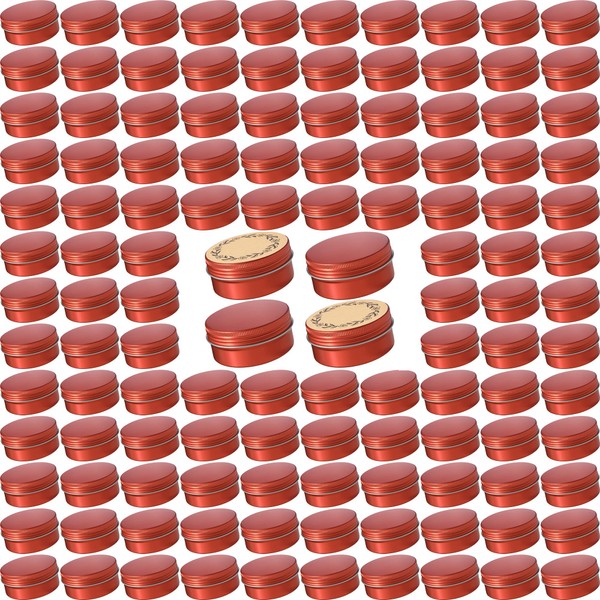 140 Pack 3oz/90ml Screw Top Aluminum Tin Jars with Screw