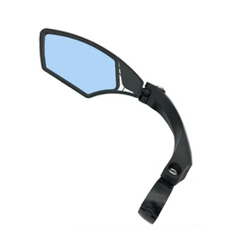 Hafny Handlebar Bike Mirror – HD Glass, Wide Angle, Adjustable 360° Rear View – Shatterproof, Anti-Glare, Premium, MTB, E-Bike, and Commuter Cycling Safety, HF-MR095 (Anti-glare Blue Left)