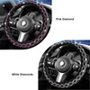 Jewkot 1 PC Bling Car Steering Wheel Cover, 14.9" Diamond