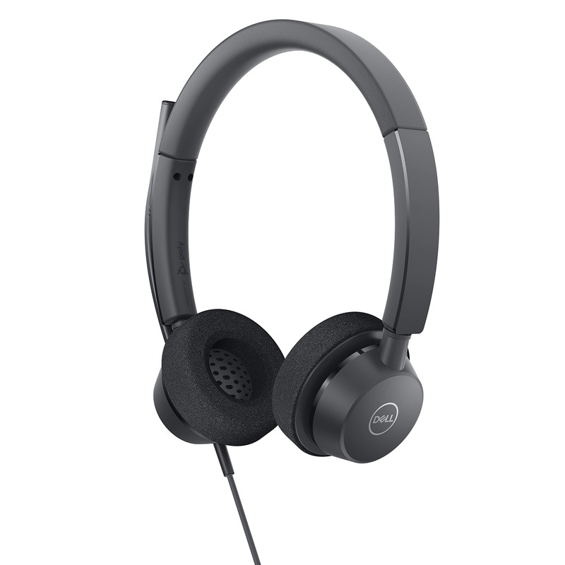 Dell WH3022 Pro Stereo Headset, Black (Renewed)