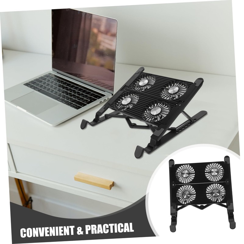 Operitacx 1set Adjustable Laptop Cooling Pad USB Fan Compact Notebook