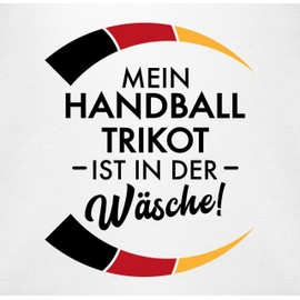Shirtracer - Baby Bib - 2026 - Mein Handball Jersey ist in der Wäsche - Funny Handball World Cup European Championship Saying Jersey Replacement Funny, 1 White