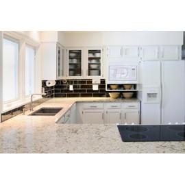 Decobasics 50 Pack 1/2" Overlay Brushed Nickel Cabinet Hinges for Cabinet Doors (25 Pairs) – Self-Closing Semi-Wrap Face Frame Hinges for Cupboard & Kitchen Doors w/Screws & Quiet Bumpers