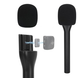 YOUSHARES Soporte para Microfono de Entrevista de Mano, para dji Mic Mini/Mic 2/Mic 3 y Rode Wireless Go II/Pro, con Riel Deslizante Magnético de Hier