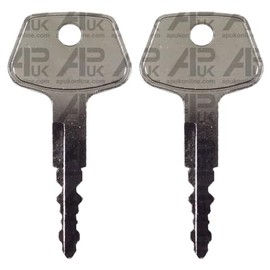 APUK 2x Ignition Keys Replacement for Daewoo Doosan Terex Bobcat Dumper Digger Excavator F900