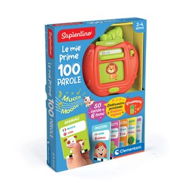 Clementoni Sapientino Le My First 100 Educational Game 2 Years, Electronic Italian Gift, Flashcards, Audio Cards for Learning New Words, English for Children, 16818, Multi-Colour