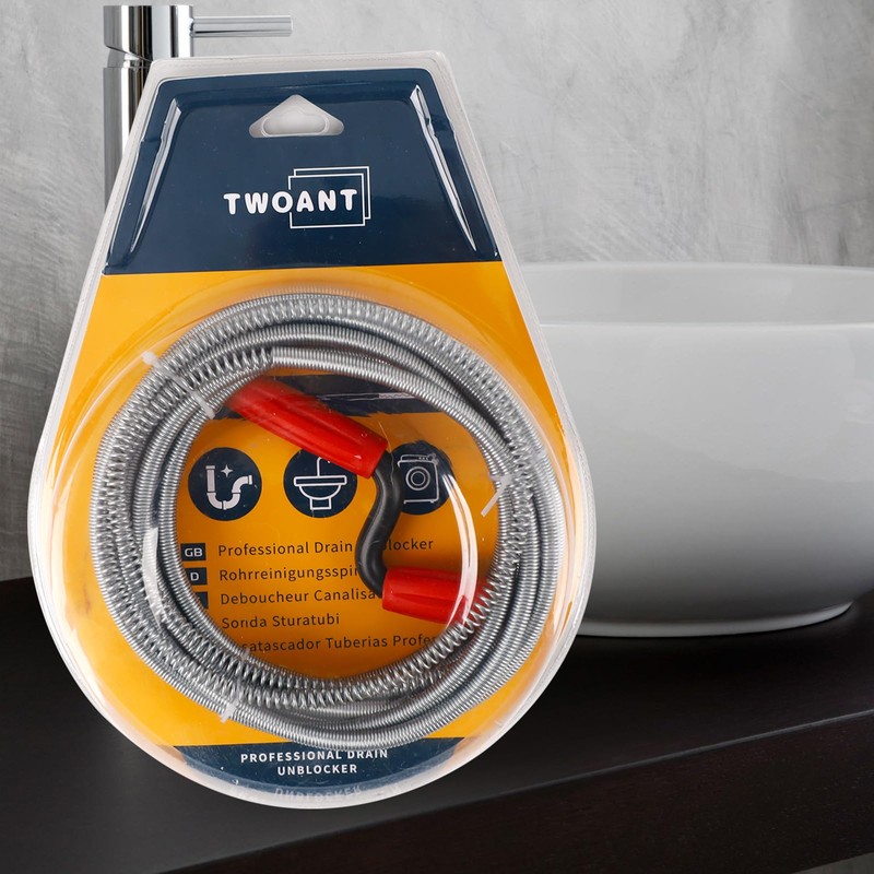 Drain Unblocker Spring Wire （5m * 6mm）Professional Kitchen Sink Unblocker