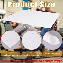 20Pcs Universal Absorbent Mat, White Oil Water Absorbent Pads Oil Spill Pads General Purpose Absorbent Sheets for Oil and Water Based Fluids- Industrial or Home Use Indoor/Outdoor Use