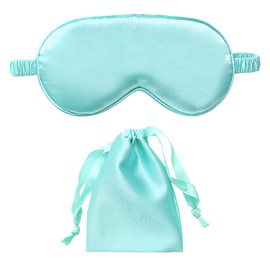 Lotsdonxia 2-Pack Silk Sleep Masks with Storage Bag – Adjustable Elastic Sleep Masks for Men and Women to Block Light and Reduce Puffiness (Green)