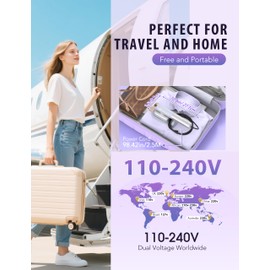 Smart Steam irons Handheld Steamer for Clothes – Global Voltage Adaptation, Palm-Sized & Lightweight (0.8lb), Dual Steam Modes, Easy Wrinkle Remover, Auto Shut-Off, for Travel & Home