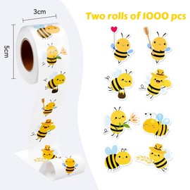 Pack of 1000 Round Animal Stickers, Motivational Stickers for Children, Teacher Reward Stickers, Praise Stickers for School Child, Gifts, School, Classroom Party Decoration Stickers