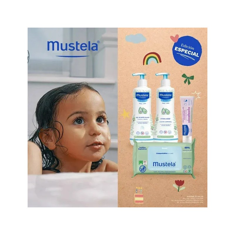 Pack Cuidado De Piel Mustela Bebé Con 4 Pzas Multicolor
