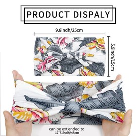 Headband Women's Wide Elastic Soft Boho Hair Bands Leopard Print Hair Accessories Yoga Sports Hair Band Multicoloured Headband Women (B)