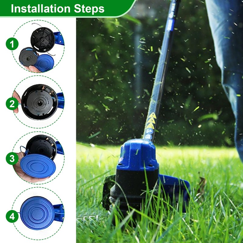 VinneMOO KST-120X Replacement Trimmer Spool Line Compatible with Kobalt 40-Volt