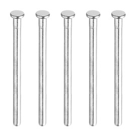 sourcing map 5pcs 4 Inch Door Hinge Pins, Removable Brushed Door Hinge Interior Hinge Security Pins for Wood Residential Door Replacement, Silver