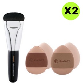 Studio 17 Makeup Brush + Finger Puff Kit / 스튜디오17 메이크업 브러쉬 + 핑거 퍼프 키트 X 2