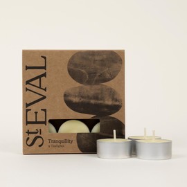 St Eval Tranquillity Scented Tealights | A Sleepy Floral Aroma | Pack of 9 | Long-Lasting Burn | Made in Cornwall
