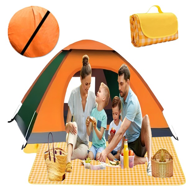 HouzeFun Pop Up Compact Tent, Outdoor Lightweight Easy Set Up