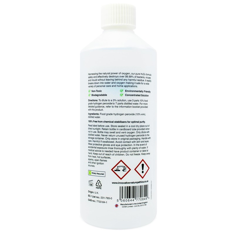 Innovative Naturopathics Food Grade Hydrogen Peroxide - Purest Grade 10%