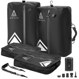 Arxus Airless Travel Vacuum Bags with Pump, 2 Packing Cubes with Strap
