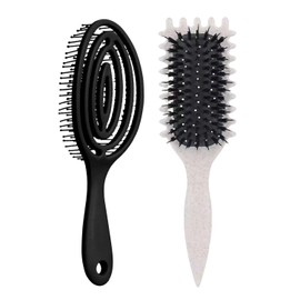 1 Piece Curly Comb and 1 Piece Hollow Comb Hair Styling Tools Durable Comb Styling Comb Massage Comb