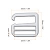 uxcell 4Pcs 38mm/1.5" Metal G-Hook Webbing Buckles Adjustable Flat Tri-Glide
