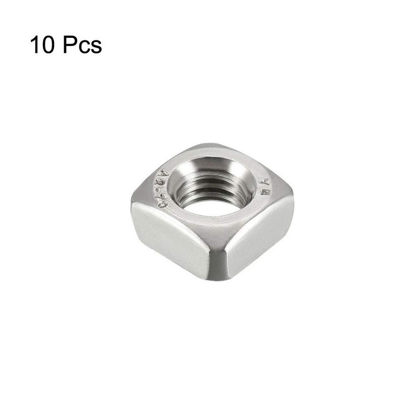 sourcing map M8 Square Nuts, 304 Stainless Steel Metric Coarse
