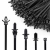 Xislet 160Pcs Nylon Universal Cable Tie Buckle Zip Tie Clips