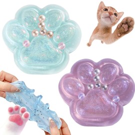 2PCS Cat Paw Squishy,Squishy Paw,Cat Squishy,Squishy Toys,Cat Paw Squishy Toys,Squishy Cat Paw Pinch Toy Squeeze Toys,Taba-Squ-ishy,Squishy Cat Paw,Cat Soft Toy,Fufu Squishy,Sticky Squishy,Purple Blue
