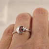Sterling Silver Adjustable Crescent Moon and Star Ring