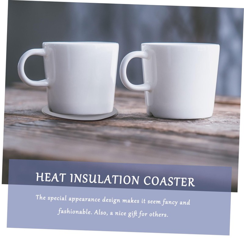 MAGICLULU 1Pc Black Acrylic Cup Mat Creative Heat Insulation Coaster