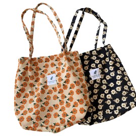 Anopo Cord Bags Women's Large Tote Bag with Inner Pockets Casual Handbag Shoulder Bag Shopper Fashion Fabric Bag for Everyday Office School Trip Shopping, beige plum